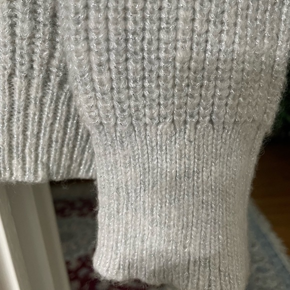 Lane Bryant women’s size 18-20 Matalic Embellished gray/ silver dressy sweater. - Picture 4 of 5